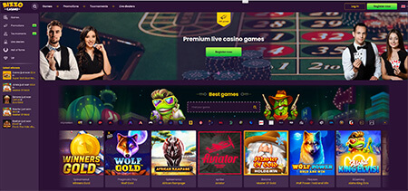 Bizzo casino screenshot