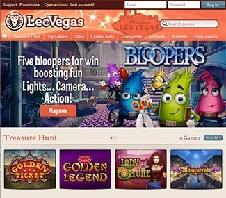 LeoVegas casino screenshot